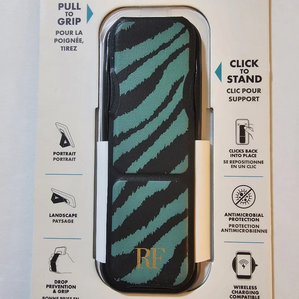 CLCKR Grip & Stand - Emerald Green Zebra (Richmond & Finch)